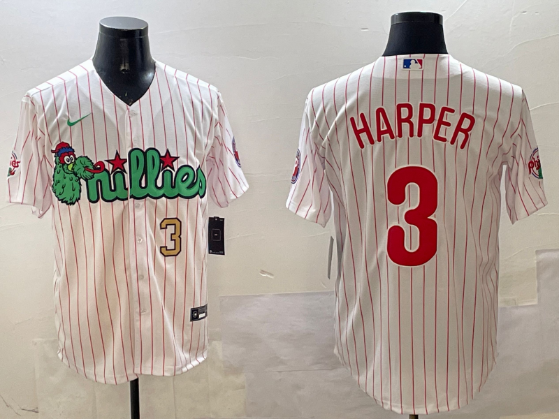 Men 2025 Philadelphia Phillies #3 Harper white Nike MLB Jersey 001 ->philadelphia phillies->MLB Jersey